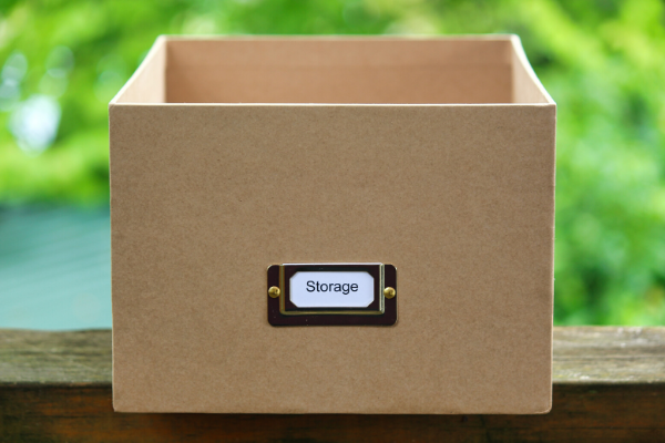 Box labeled Storage